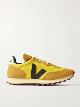 Veja + Rio Branco Leather-Trimmed Suede and Alveomesh Sneakers