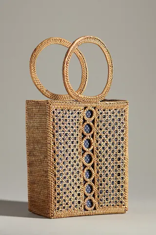 Anthropologie + Woven Textured Bali Tote