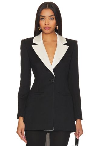 Alice + Olivia + Silvie Strong Shoulder Blazer