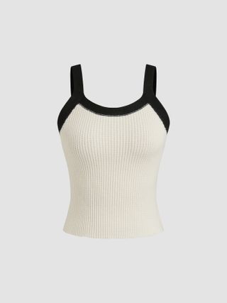 Cider + Knit Contrasting Binding Cami Top