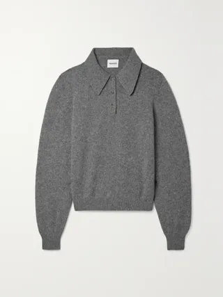 Khaite + Joey Cashmere Sweater in Grey