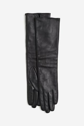 H&M + Long Leather Gloves