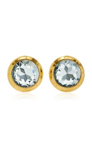 Alessandra Rich + Gold-Tone Crystal Earrings
