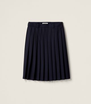 Miu Miu + Pleated Batavia Skirt