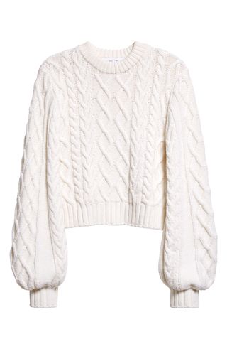 Proenza Schouler White Label + Chunky Cable Merino Wool Sweater
