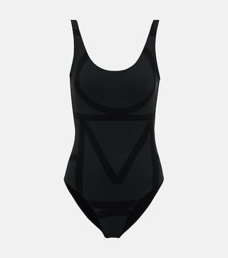 Toteme + Logo Swimsuit in Black