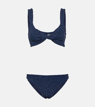 Hunza G + Juno Lurex Bikini in Blue
