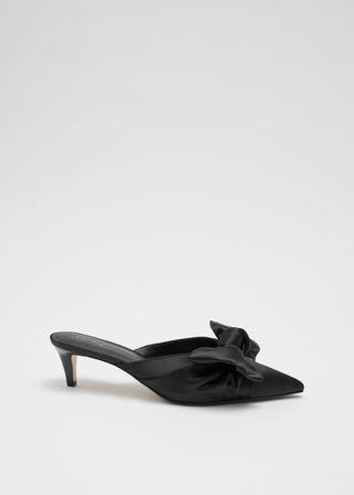 & Other Stories + Soft Bow Satin Pumps