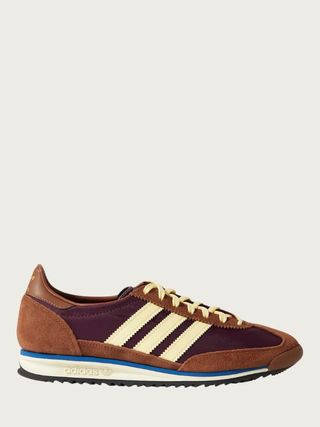 Adidas Originals + Sl72 Leather and Suede-Trimmed Mesh Sneakers
