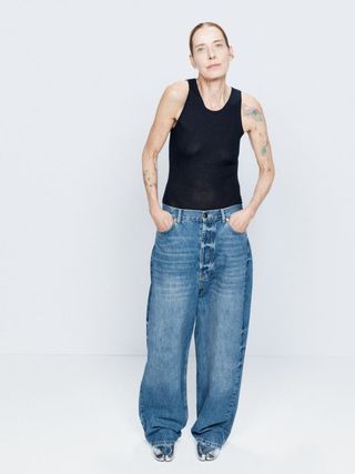 Raey + Drop Organic-Cotton-Blend Low-Rise Baggy Jeans