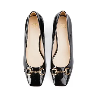 La Redoute + Patent Block Heels with Chain Detail