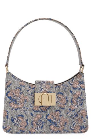 Furla + Small 1927 Floral Jacquard Shoulder Bag