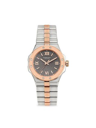Chopard + Alpine Eagle Stainless Steel & 18k Rose Gold Bracelet Watch