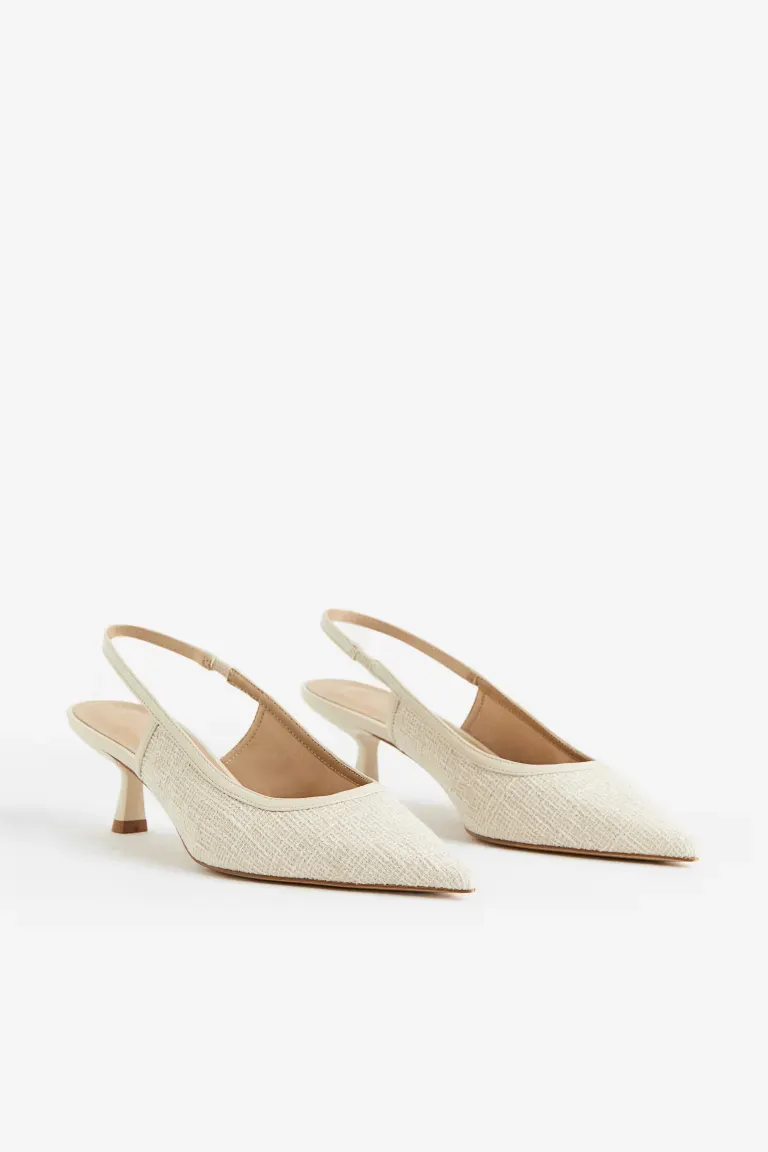 H&M + Textured Slingbacks