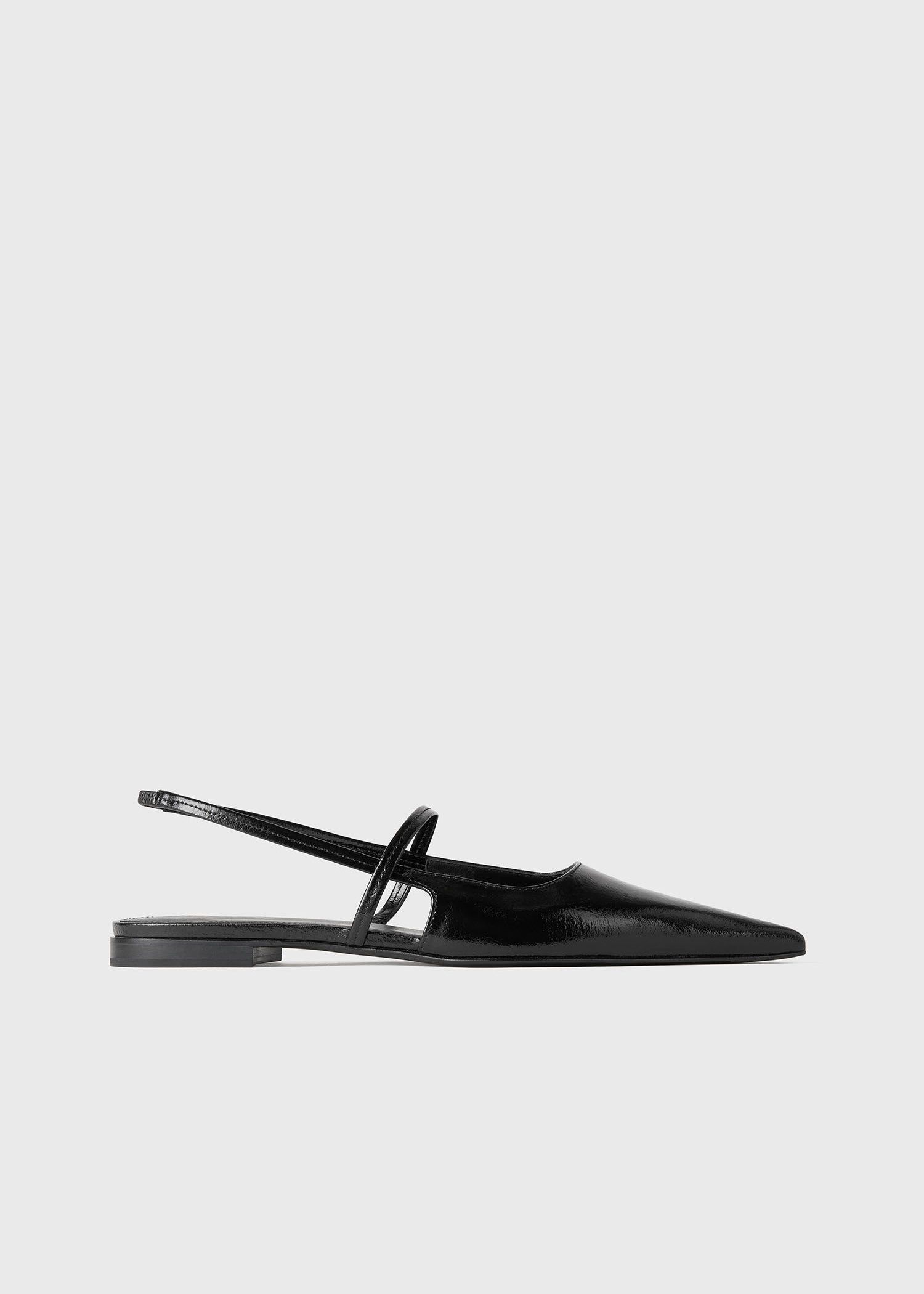 Toteme + The Sharp Slingback Flat Black