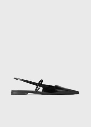 Toteme + The Sharp Slingback Flat Black