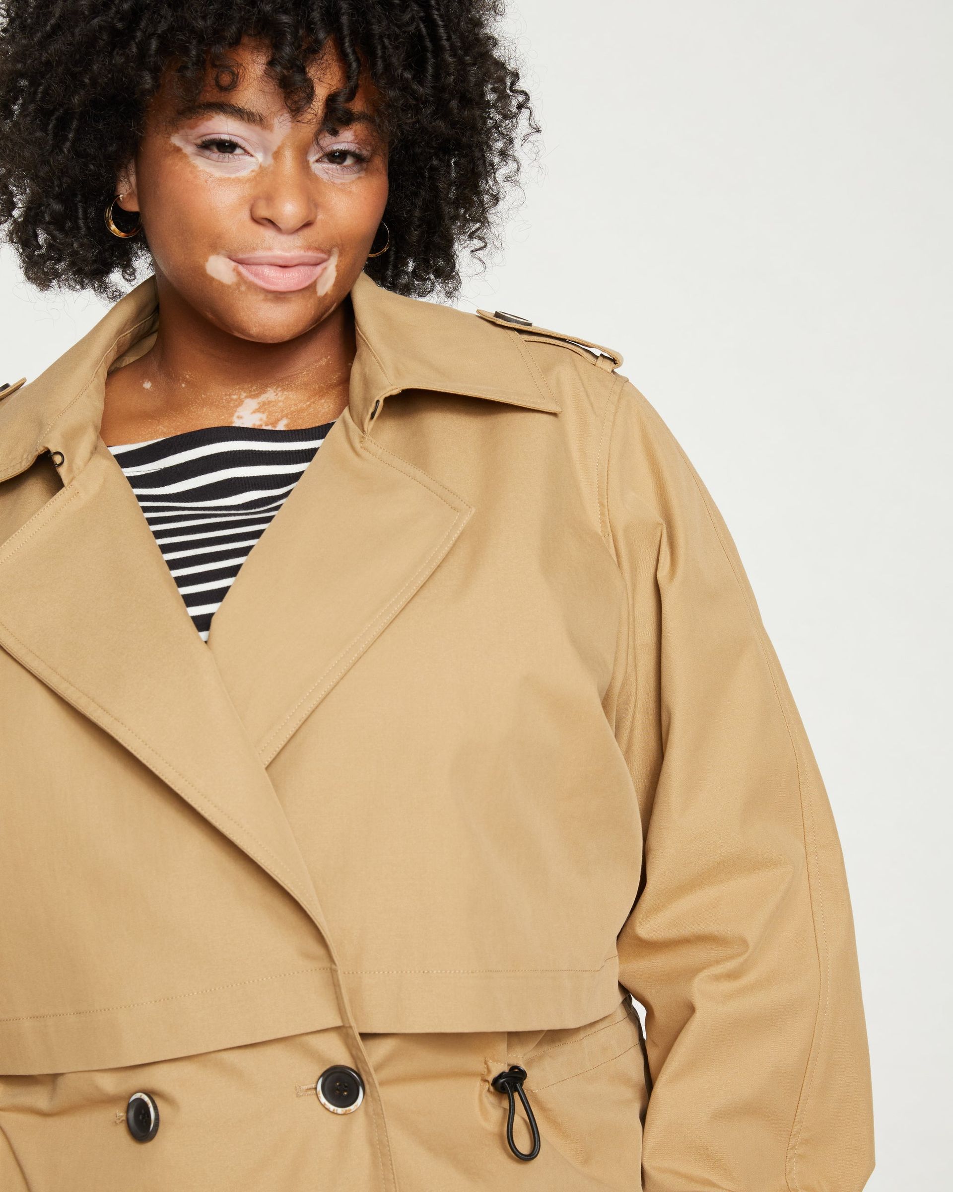 Universal Standard + Leonard Cropped Trench Coat