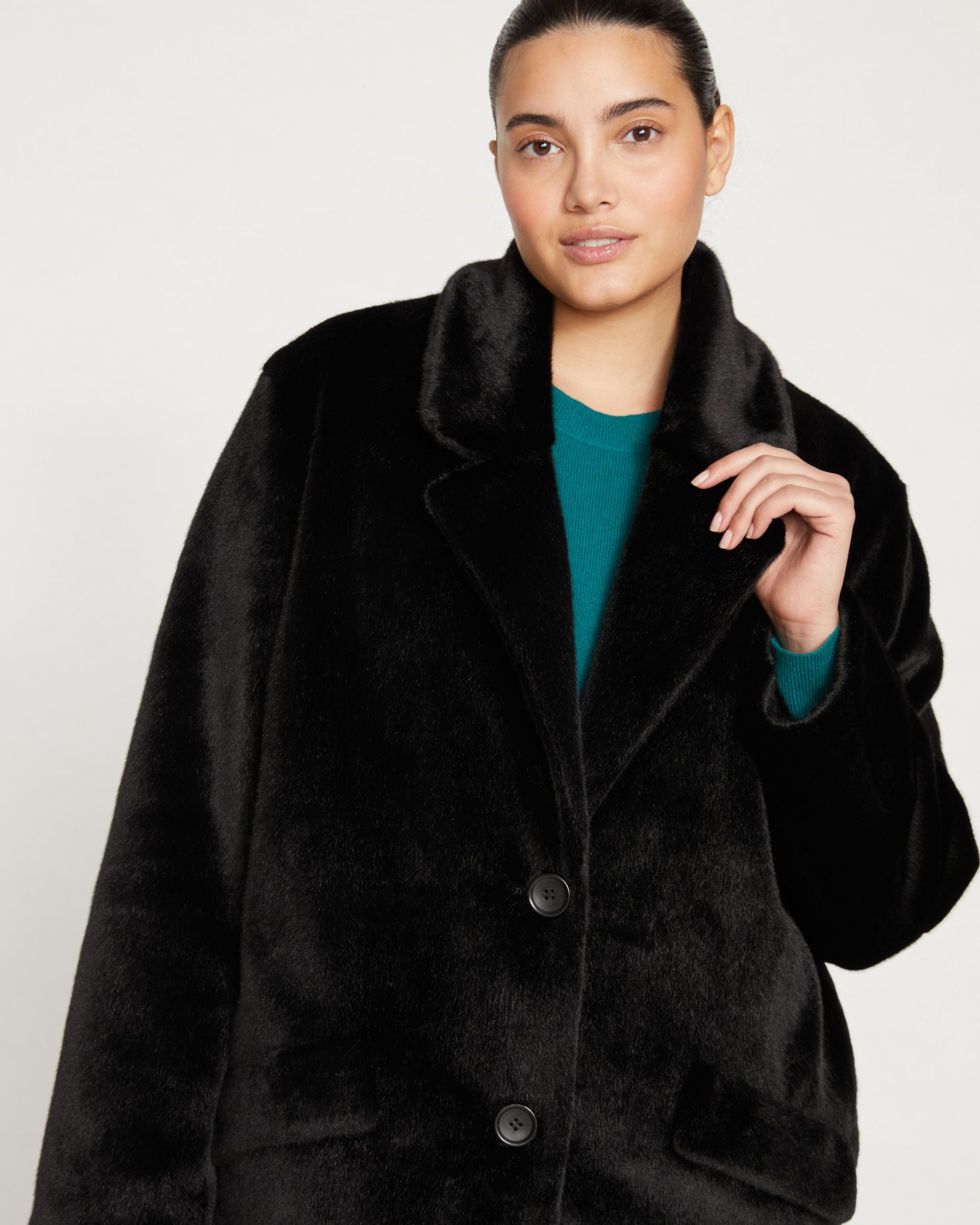Universal Standard + Holmes Faux Shearling Coat