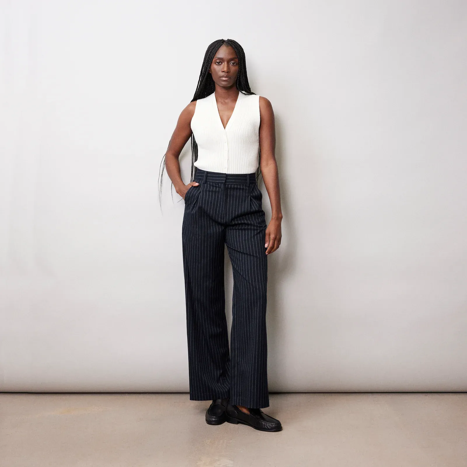 Albaray + Navy Pinstripe Trouser