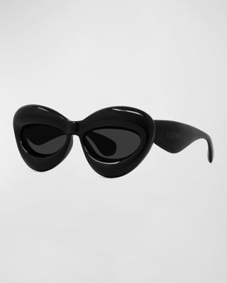 Loewe + Inflated Injection Plastic Cat-Eye Sunglasses