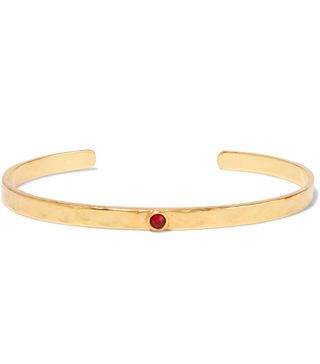 Chan Luu + Birthstone Gold-Plated Swarovski Crystal Cuff