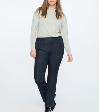 Eloquii + Flare Leg Denim Trouser