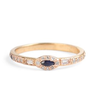 Elisa Solomon + Anastasia Marquise Sapphire Ring