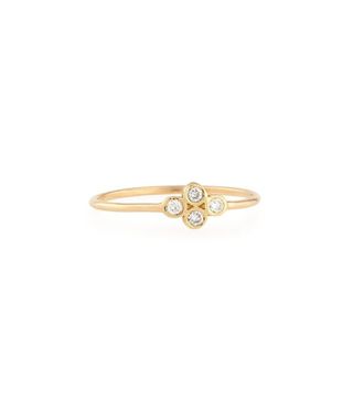 Zoe Chicco + 14K Gold Diamond Quad Ring