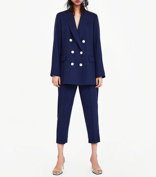 Zara + Double Breasted Blazer