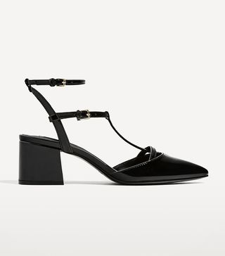 Zara + High Heel Slingback Shoes