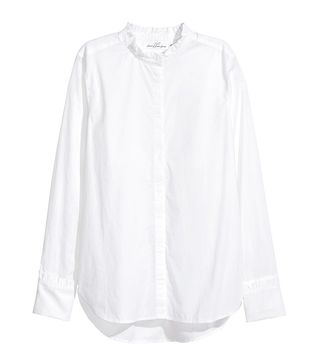 H&M + Cotton Blouse With Ruffles