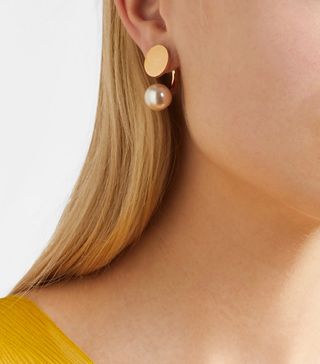 Chloé + Darcy Gold-Tone Swarovski Pearl Earrings