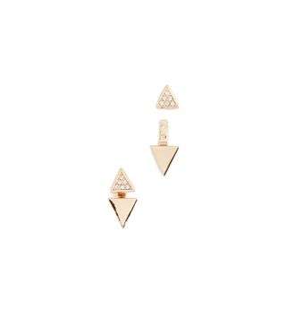 Rebecca Minkoff + Double Triangle Front to Back Earrings