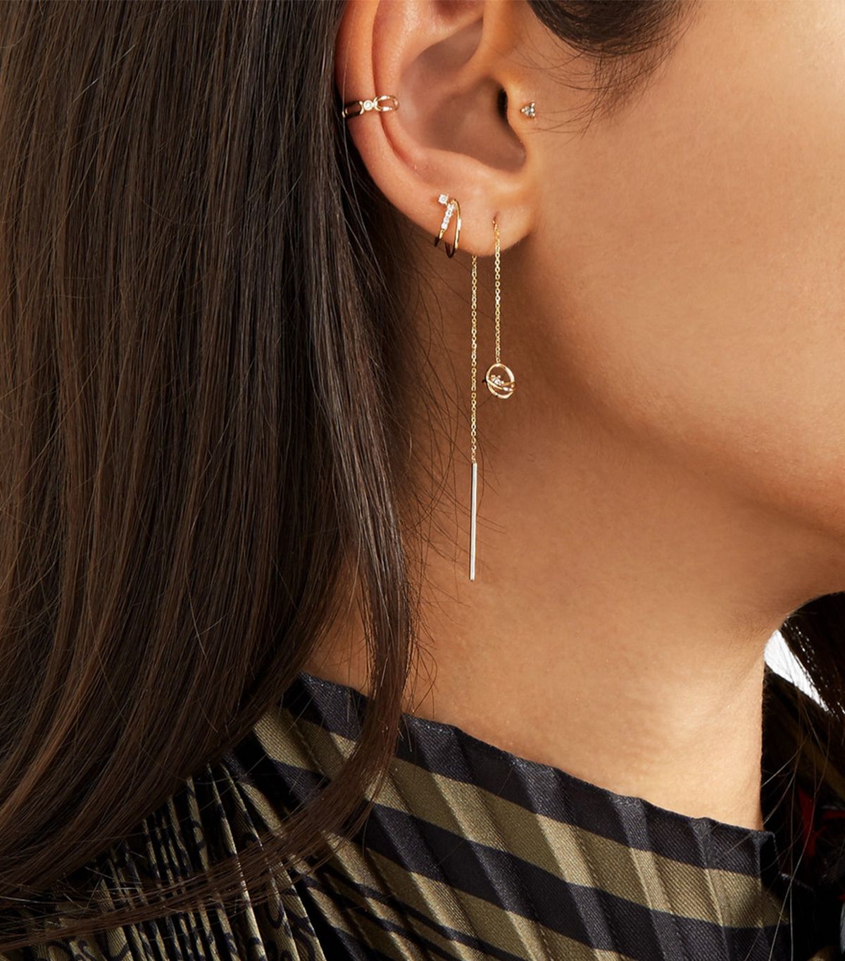 How to Try the DoubleSided Earring Trend Who What Wear