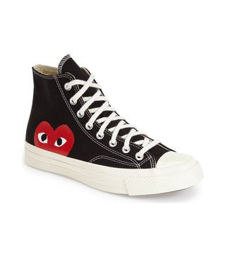 Comme Des Garcons Play x Converse + Chuck Taylor Hidden Heart High Top Sneakers