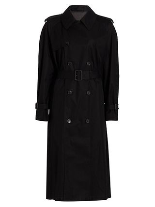 Wardrobe.NYC + Belted Double-Breasted Trench Coat