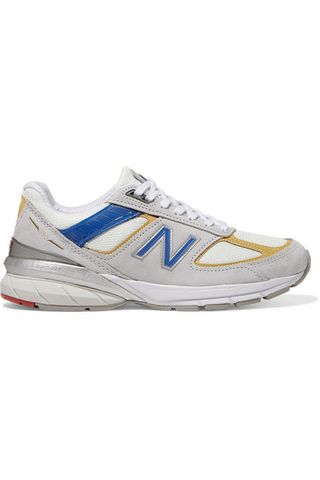 New Balance + 990v5 Suede, Mesh and Faux Leather Sneakers