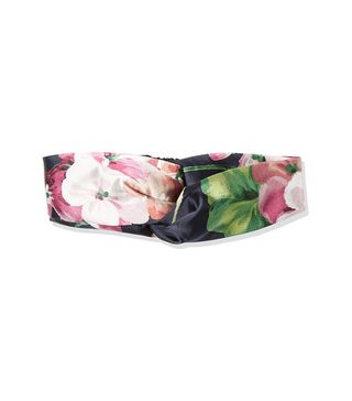 Gucci + Floral-Print Silk-Satin Headband