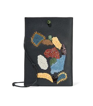 The Row + Medicine Embellished Textured-Leather Shoulder Bag