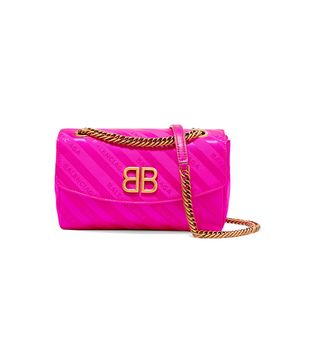 Balenciaga + BB Neon Jacquard Shoulder Bag
