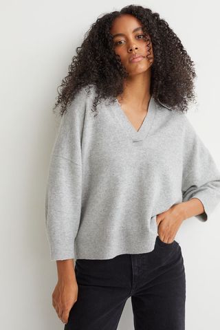 H&M + Sweater With Collar