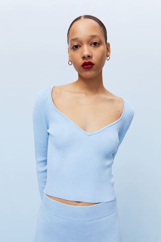 H&M + Short Rib-Knit Sweater