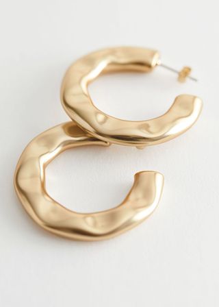 & Other Stories + Wavy Chunky Hoop Earrings