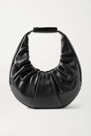 Staud + Moon Ruched Leather Tote