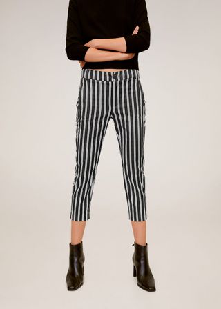 Mango + Striped Slim-Fit Pants - Women