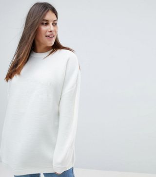 ASOS Curve + Oversized Sweater in Ripple Stitch