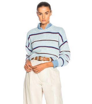 Étoile Isabel Marant + Gatlin Thin Striped Alpaca Sweater