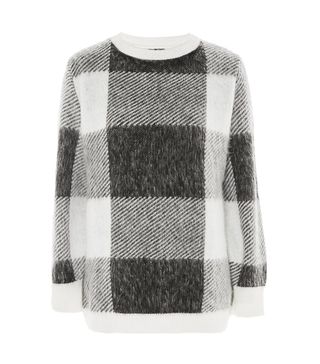 Topshop + Oversized Checked Sweater