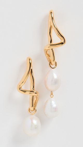 Missoma + Molten Pearl Drop Earrings