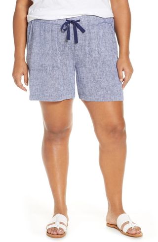 Caslon® + Stripe Linen Shorts